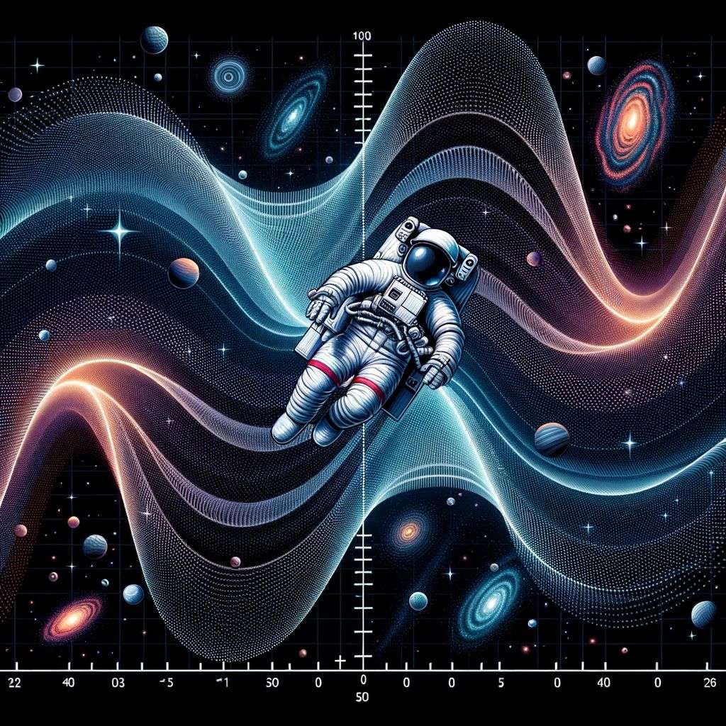 a detailed image of an astronaut, created by using Fourier series